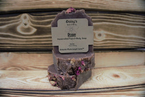 Adding Daisy's Rose Facial bar to your daily hygiene routine will not only gently cleanse your skin, it will help keep your skin feeling lovely as it lightly exfoliates any dirt, make up and dead skin cells while not disrupting your skins natural oils.  Rose Clay Soap is wonderful to use on all types of skin.